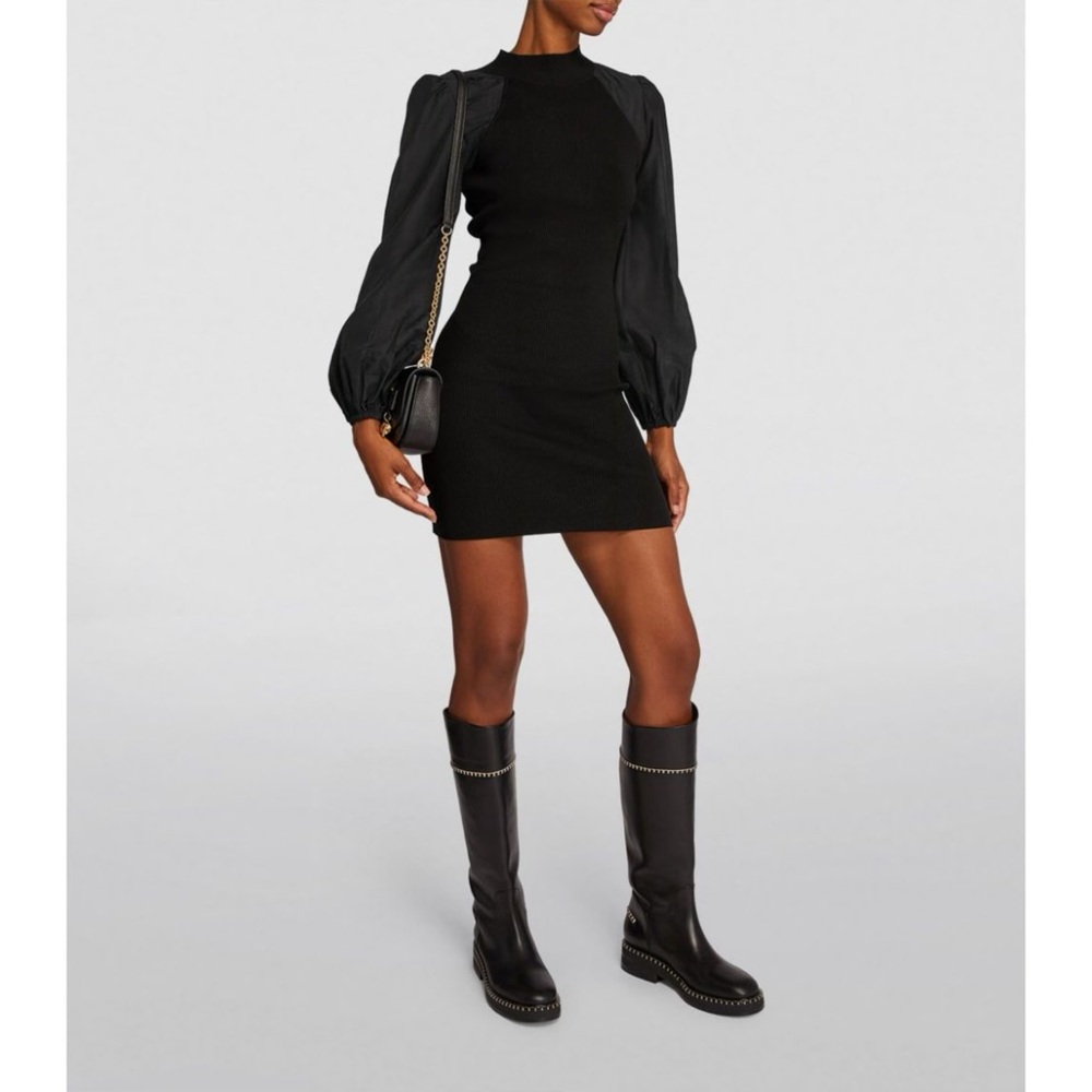 AllSaints Puff-Sleeved Cleo Mini Dress Sz 10